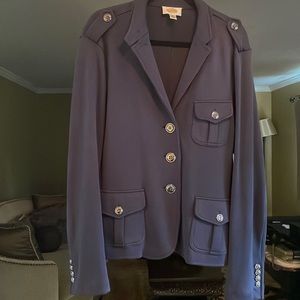 Talbots Navy Military-Style Blazer with Button Details